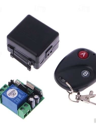  dc12v 1-kanals rf trådløse fjernkontrollbrytere med læringskode, momentant vippelås, kan endres 433mhz