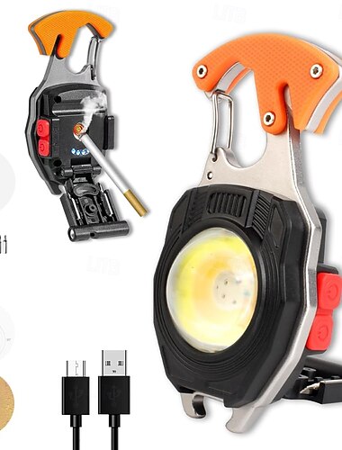  mini-led-avaimenperätaskulamppu, jeswo ladattava cob-led-avaimenperätaskulamppu, monitoiminen, 550 lumenin kannettavat retkivalot, 3 valotilaa, ulkovalaistukseen, kotitalouden varmuuskopiointi