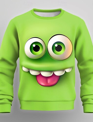  Per uomo Grafico 3D Felpa Maglia Manica Lunga Felpa Girocollo Moda Cool Casual Stampa 3D Feste Abbigliamento casual alla moda Tutte le stagioni