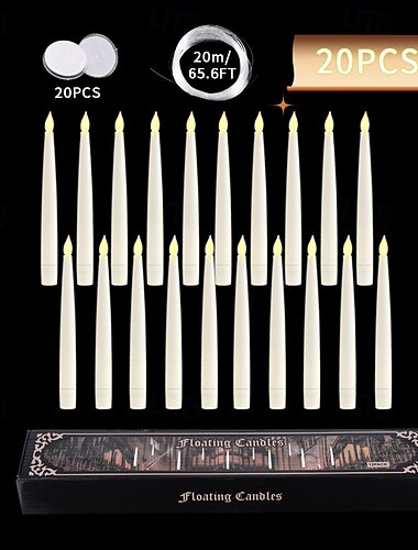  10/12/20 stk. ophængt elektronisk lyslampe blyant tryllestav fjernbetjening halloween julefest atmosfære dekoration lampe aaa batteriboks