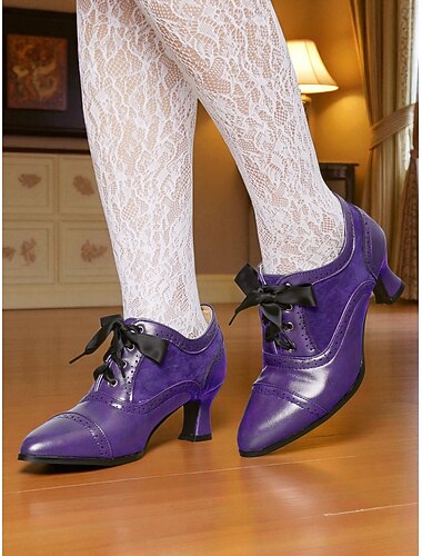  Dámské zelené oxfordské podpatky z edvardovské éry – vintage viktoriánské společenské boty na středním podpatku se šněrováním a detaily brogue z let 20. století a 20. století, ideální na čajové dýchánky, cosplay a historické události.