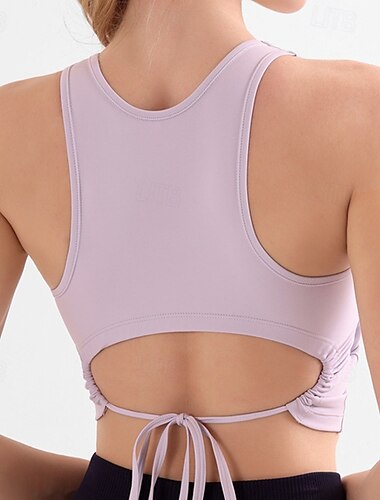  Per donna Reggiseno da corsa Canotte da allenamento Reggiseno sportivo Intimo / Maglia Intima Supporto medio Traspirante Senza fili Imbottito Colore Solido / Tinta Unita Sport Abbigliamento sportivo