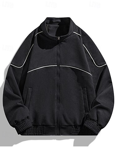  男性用 ランニングジャケット アウトドアジャケット ジッパーポケット 長袖 トップス アスレイジャー 秋 日焼け防止 防風 ライトウェイト 釣り ハイキング 屋外 スポーツウェア アクティブウェア ソリッド ブラック ダークグレイ カーキ色