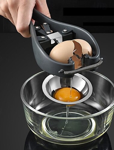  Apriscatole multifunzione 2 in 1, utensile per sbattere le uova per rompere e mescolare rapidamente i gusci, pratico utensile da cucina per separare le uova da cuocere, ideale per cuochi e fornai