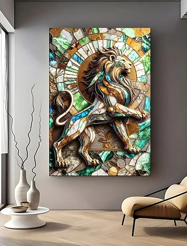  Un pezzo senza cornice leone kintsugi arte poster su tela moderna decorazione murale astratta altri materiali adatto per camera da letto e soggiorno