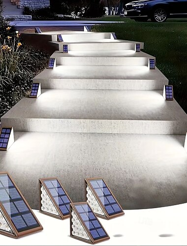  2/4 st utomhus solstegsljus 13 LEDs soltrappbelysning IP65 vattentåliga solträdgårdsljus för veranda steg trappor patio främre dörr gångväg däckbelysning dekoration för Halloween