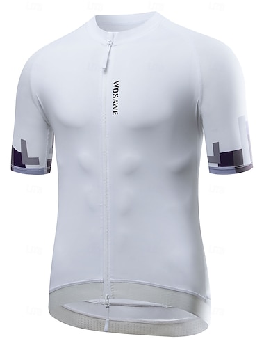  Hombre Maillot de Ciclismo Camiseta para correr Camiseta interior Manga Corta Bicicleta Chándal Maillot Protección para Erupciones con 3 bolsillos traseros Ciclismo Carretera Cremallera YKK Al Aire