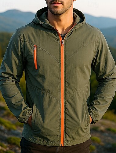  Per uomo Giacca a Vento Giacca rigida Esterno Impermeabile Antivento Abbigliamento da trekking Abbigliamento da trekking Primavera Autunno Top Campeggio / Escursionismo / Speleologia Corsa Tinta unica