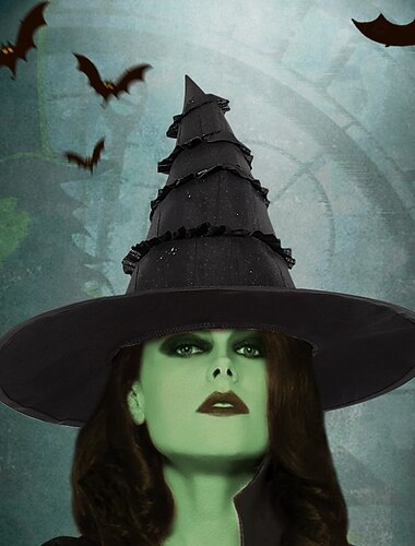  Čerodějnice Elphaba předvečer Všech svatých Klobouky Doplňky Dospělé Dámské předvečer Všech svatých Karneval Výkon Párty Jednoduché Halloweenské kostýmy Oblékněte se