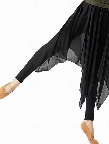  Frauen latin dance hosen moderne tanz hosen chiffon training kleidung