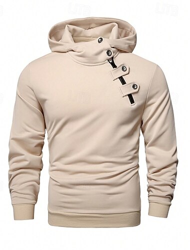  Herr Huvtröja Svart Vin Armégrön Kaki Mörkgrå Huva Slät Fjärdedels blixtlås Sport & Utomhus Dagligen Helgdag Polyester Streetwear Grundläggande Ledigt Vår Höst Kläder Pull Tröjor