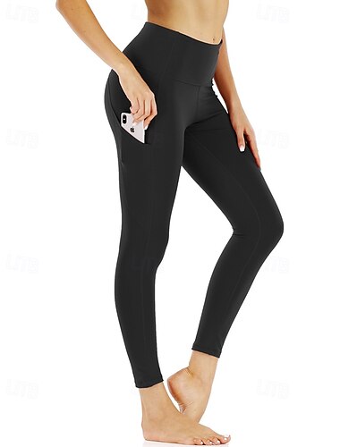  Γυναικεία Κάπρι κολάν Γιόγκα κολάν Με τσέπες Έλεγχος κοιλιάς Ψηλή Μέση Γυμναστήριο Αθλητικά Πιλάτες Παντελόνια Φούστες Εκτύπωση Σκούρο γκρι Μαύρο Μπορντώ Φθινόπωρο Αθλητισμός Ρούχα Γυμναστικής