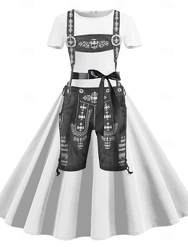  Oktoberfeest Lederhosen Print Jurken Beiers München Duits Grafisch Voor Dames Volwassenen Carnaval Oktoberfest bier 3D afdrukken Feest