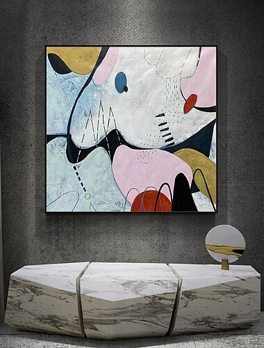  Mintura handgemaakte cartoon olieverfschilderijen op canvas wanddecoratie moderne abstracte textuurfoto's voor huisdecoratie opgerolde lijstloze ongespannen schilderijen