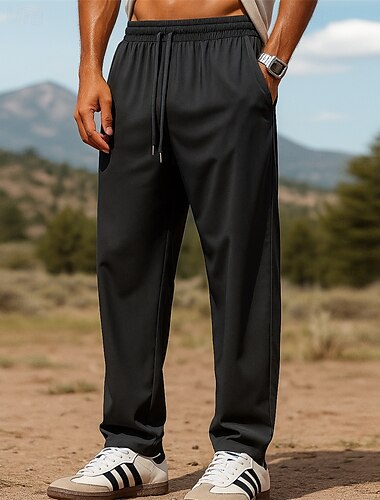  Per uomo Pantaloni da corsa Pantaloni sportivi Pantaloni della tuta da jogger Tasca Coulisse Dritto Pantaloni Athleisure Palestra Allenamento Leggero Traspirante Pesca Escursionismo Corsa Vestibilit