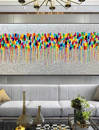  Picturi în ulei texturate colorate abstracte realizate manual de Mintura pe pânză, decorațiuni de perete, imagine abstractă modernă pentru decorul casei, pictură neîntinsă, fără ramă, laminată