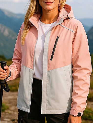  Mulheres Jaqueta Corta-Vento Jaqueta de Trilha Jaqueta Hardshell Ao ar livre Prova-de-Água A Prova de Vento Roupas de caminhada Roupas de caminhada Primavera Outono Blusas Campismo / Escursão