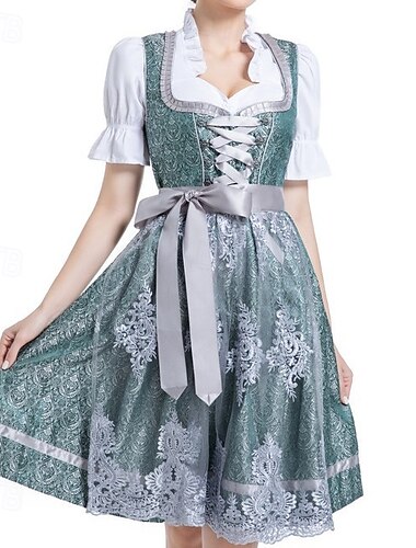  Oktoberfest Vestito Dirndl Camicetta tradizionale bavarese Cameriera Bavarese Tedesco Monaco di Baviera Prati Per donna Carnevale Feste Festa della birra Panno in stile tradizionale Blusa