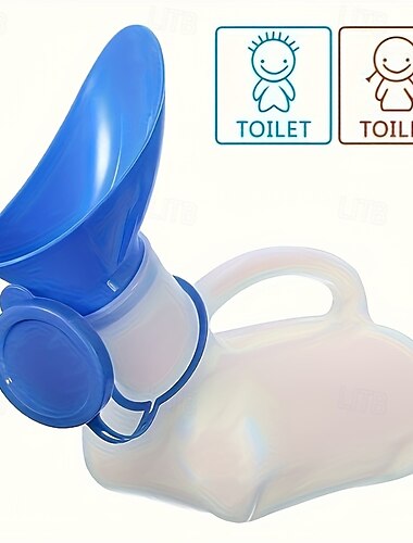  toilette portatile da viaggio per uomini &donne - spazioso orinatoio a prova di perdite con design maneggevole, resistente toilette da campeggio in plastica per auto e camper &attività all'aperto