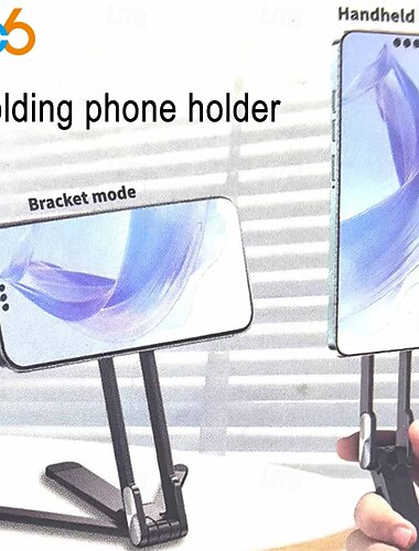  حامل ثلاثي للهاتف المحمول من سبائك الألومنيوم مع حلقة تثبيت على شكل حلقة لهاتف iPhone، حامل ثلاثي مغناطيسي مزدوج الجوانب، حامل هاتف محمول للمكتب