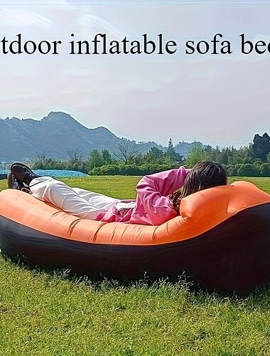 1 db-os kültéri összecsukható felfújható kanapéágy párnával - szakadásálló, lélegző &Csúszásmentes, könnyű, hordozható kialakítás kempingezéshez, strandoláshoz, kültéri bulikhoz - nincs szükség