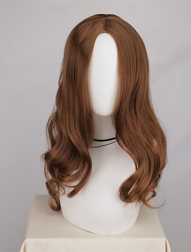  Cosplay Parykker Brun Krøllet Syntetisk hår Lang Parykker Dame Parykker Til fest