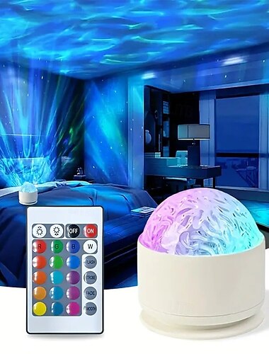  északi 3D projektor fény aurora éjszakai fény projektor 16 színű galaxis lámpa óceán hullám mennyezeti projektor hangulatvilágítás hálószobába buli gyerekszoba kisgyermek lány ajándék