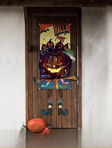  halloween függő legyező zászló sármány kültéri zászló kültérre halloween udvar kerítés függő kísérteties tök transzparens zászló asztal dekoráció őszi szoba dekoráció esztétika halloween születésnapi parti dekoráció