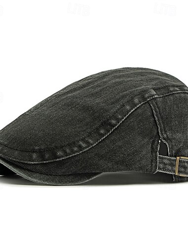  Herre Ascot Hat Newsboy Hat Sort Vin 100% bomuld Mode Afslappet Gade Daglig Vanlig Justérbar Solcreme Åndbart