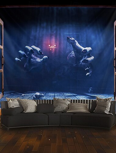  Halloween visící tapisérie duch rukou fotografií pozadí Jack O'Lantern nástěnné umění velká tapisérie mural dekor blanket závěs domácí ložnice obývací pokoj dekorace smrt selfie