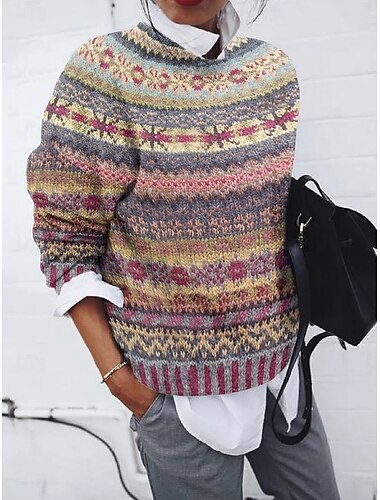 نسائي سترة كاجوال ناعم هندسي لون سادة مضلع رقبة عالية مدورة محبوك طباعة كم طويل قمصان عادية متماسكة الأماكن المفتوحة مناسب للبس اليومي عطلة نهاية الاسبوع أحمر أزرق الخريف الشتاء   نسائي سترة كاجوال ناعم هندسي لون سادة مضلع رقبة عالية مدورة محبوك طباعة كم طويل قمصان عادية متماسكة الأماكن المفتوحة مناسب للبس اليومي عطلة نهاية الاسبوع أحمر أزرق الخريف الشتاء