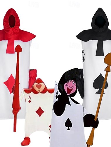  Alice in Wonderland סיפור מעשייה חיילי קלפי משחק תחפושות קוספליי תחפושת Onesie דמויות מספרי סיפורים קוספליי תחפושות משחק של דמויות מסרטים for בגדי ריקוד גברים בגדי ריקוד נשים בנים