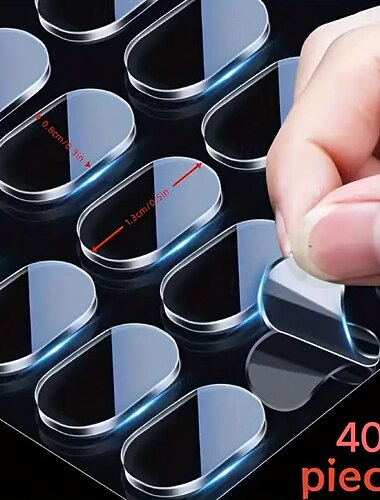  400 tiras adhesivas de doble cara, cinta impermeable sin residuos para decoración del hogar, carteles, marcos de fotos, suministros de oficina, almohadillas adhesivas fuertes y prácticas