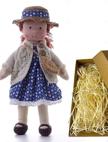  bomullskropp waldorf docka docka konstnär handgjord mini dress-up docka diy halloween presentförpackning välsignelse (exklusive små djurtillbehör) för julklappar