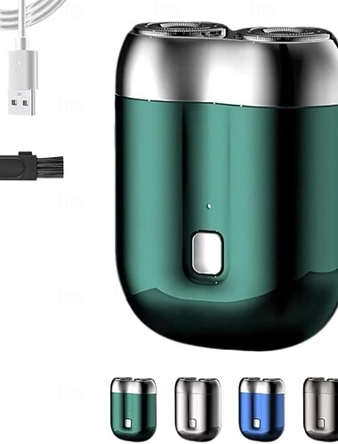  Карманная бритва с USB-портом, мини-бритвы для мужчин, мини-электробритва с двумя головками, идеальный подарок для мужчин, парней, отцов, путешественников и бизнесменов