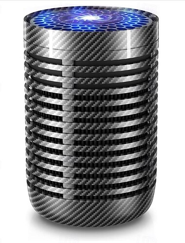  Purificador de aire para automóvil, purificador de aire para automóvil con filtro HEPA verdadero, aire limpio, elimina polvo, olores, accesorios portátiles para automóvil, ambientador incorporado y