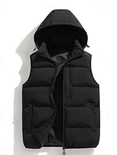  Pánské Dağcı Yeleği Péřová vesta Bez rukávů Kamizelka Venkovní Zahřívací Zima Zip Kapsy Polyester Černá Zelená Khaki Lov Rybaření Lezení