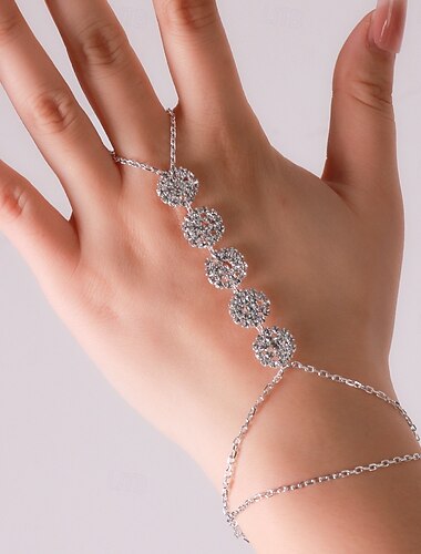  Damen Ringarmband / Sklavenarmband Retro Kugel Kostbar Vintage Personalisierte Luxus Strass Armband Schmuck Silber / Gold Für Geschenk Täglich Verlobung