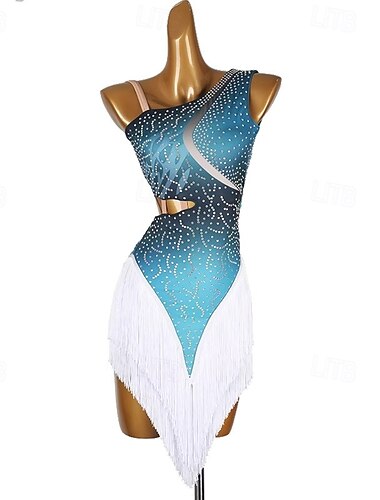  Latijnse dans Kleding Kristallen / Bergkristallen Dames Prestatie Alledaagse kleding Mouwloos Spandex