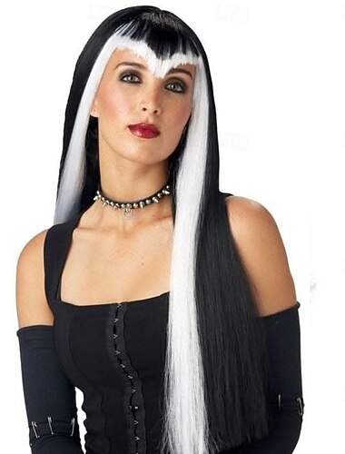  Vampir-Halloween-Perücke für Damen – Gothic-Haarteil aus synthetischem Material, perfekt für Cosplay und Kostümpartys &Spukereignisse