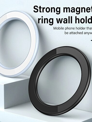  2 Pack Magnetisk Telefonholder iPhone 15 14 13 12 Pro Max Magnetring Festemontasje Magsafe Smarttelefonholder Stativ Vegg Kjøkken Bil