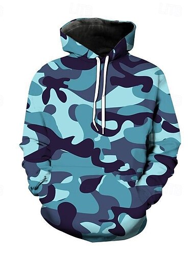  Per uomo Felpa con cappuccio Rosa Rosso Blu Reale Blu Verde Con Cappuccio Mimetico Tasca Sport & Outdoor Quotidiano Ferie Poliestere Streetwear Essenziale Casual Primavera Autunno Abbigliamento Felpe