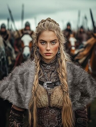  レトリ／ヴィンテージ 中世 ルネッサンス ケープ ショール フェイクファーコスチューム 戦士 バイキング 仮装 女性用 バイキング ハロウィーン カーニバル 性能 パーティー LARP 大人 ショール