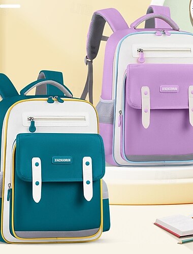  kinderen Jongens Voor meisjes rugzak Schooltas Functionele rugzak Schoolrugzak boekentas School Polyesteri Verstelbaar Grote capaciteit waterdicht Rits Blozend Roze blauw Paars