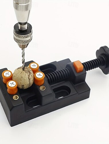  1pc Mini Drill Press Vise Clamp for DIY Jewelry and Crafts  Quick-Adjust 0-2 Inch (0-5.3cm) ABS Plastic Bench Vise with Olive Bodhi Bead Grip Precision Drilling & Engraving Tool for Watch Repair