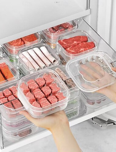  10pcs Airtight Food Storage Containers with Lids, Microwave and Refrigerator Safe Sealed Meal Prep Boxes for Kitchen and Home Organization