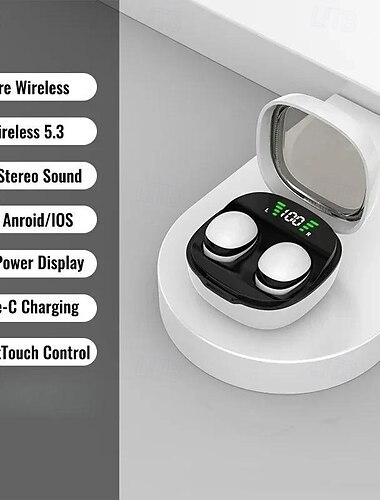  696 MINI01 TWSトゥルーワイヤレスヘッドフォン 耳の中 Bluetooth 5.3 ステレオ サラウンド音響 内蔵マイク のために Apple Samsung Huawei Xiaomi MI ジムトレーニング スキー キャンピング＆ハイキング オフィス事業 車のオートバイ 女性 携帯電話ゲーム