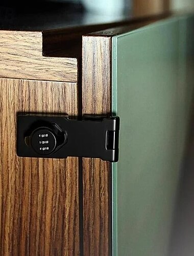  מנעולי סיסמה לארונות נגד גניבה, מנעול דלת לארונות מגירות ארונות נעליים דלתות הזזה כפולות ארון בגדים מאובטח מנעול קומבינציה לבטיחות ביתית