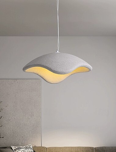  moderne schlichte Pendelleuchte im Wabi-Sabi-Vintage-Stil, 18cm Höhe, warmweißes Licht, E26 E27, verstellbare Kette