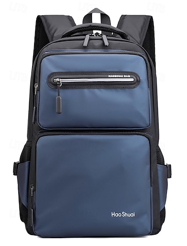  Zaino impermeabile da uomo per laptop con porta di ricarica USB e strisce riflettenti: borsa da viaggio e da lavoro per università, lavoro o pendolarismo